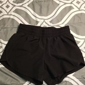 black athletic shorts